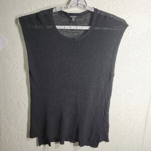 Eileen Fischer Women's Black Sleeveless linen blend Top